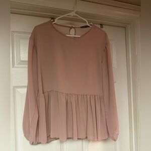 Sheer Boohoo Peplum top